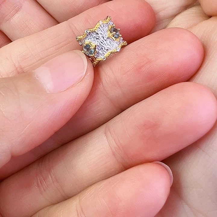 海蓝宝石颈饰银S925镶嵌