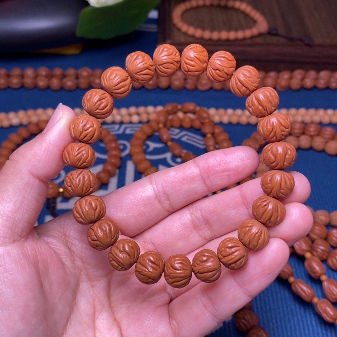 桃核手串11mm野生小笼包文玩桃核手串