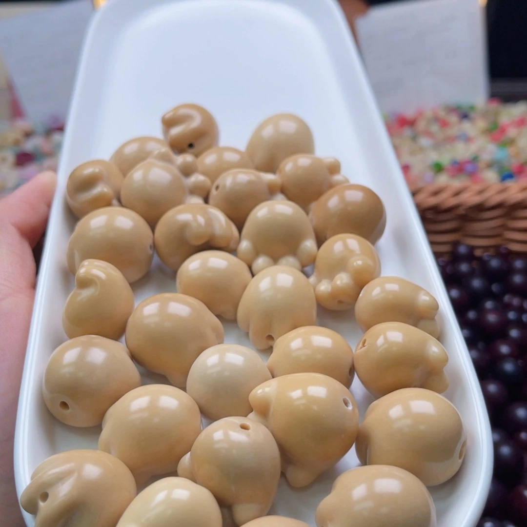 吊坠白玉菩提f21+mm/12颗象牙果风化猫爪瑕