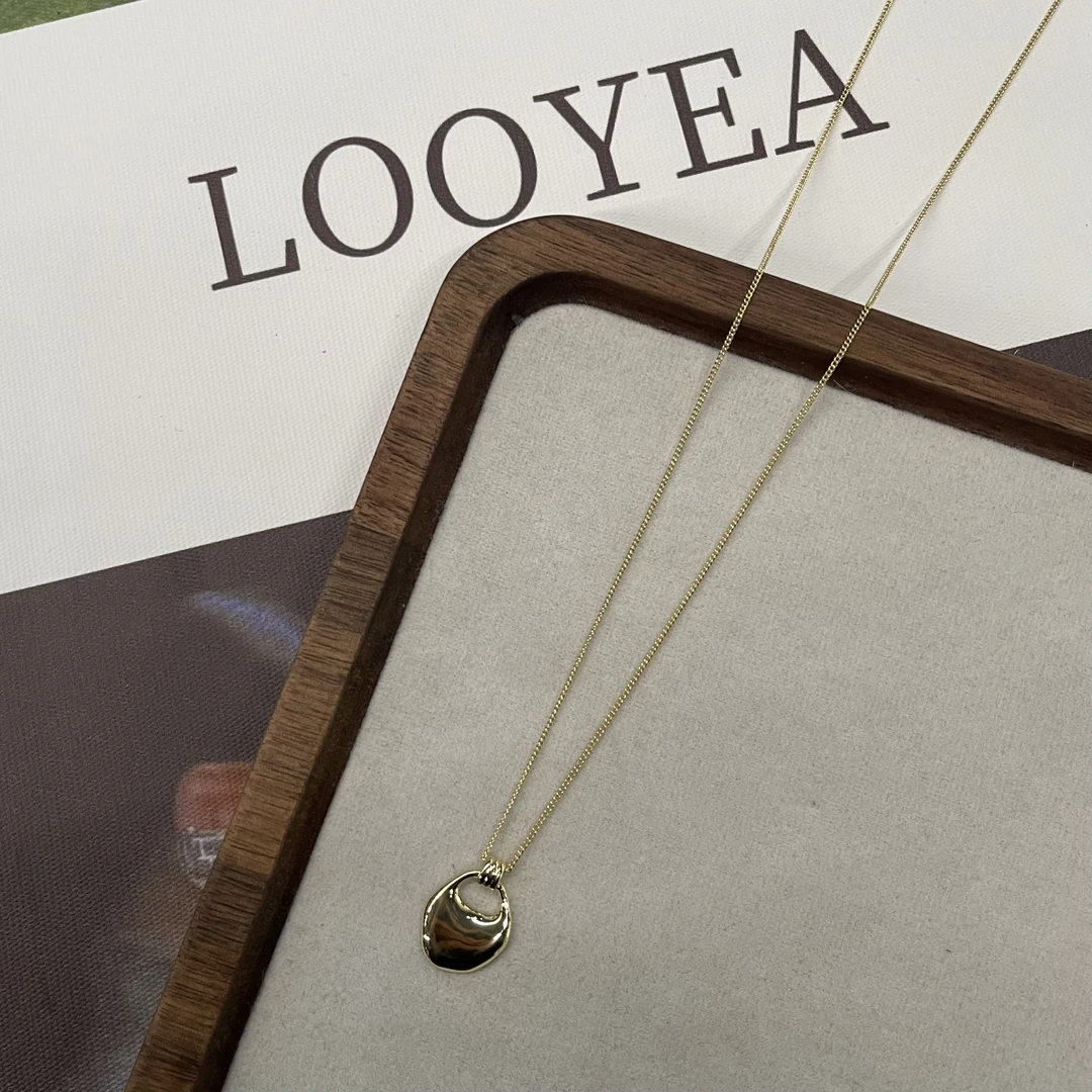 合金项链 【LOOYEA】韩系百搭极简几何吊坠项链 S9030