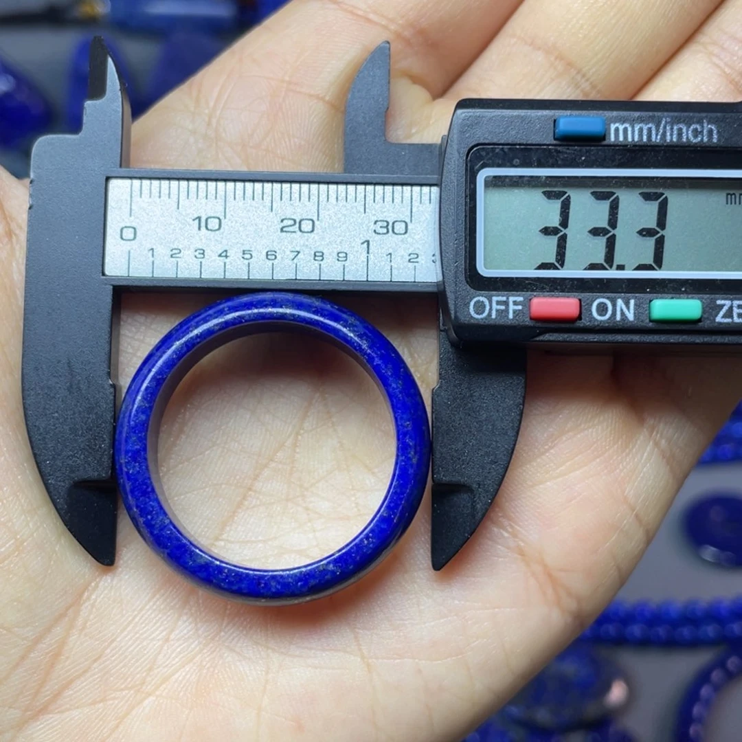 青金石未镶嵌25mm内径指环