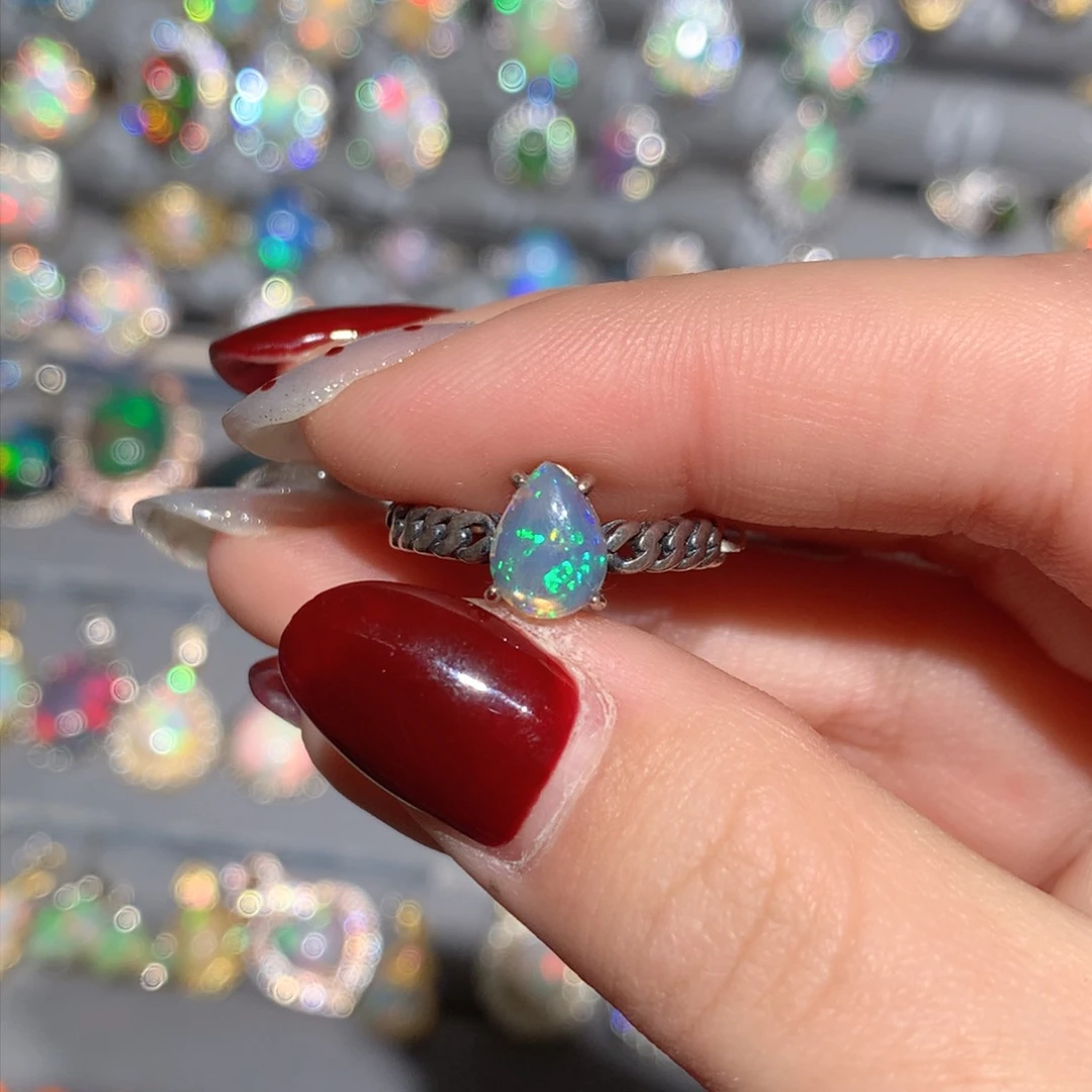 欧泊K福利戒指银S925镶嵌用****8