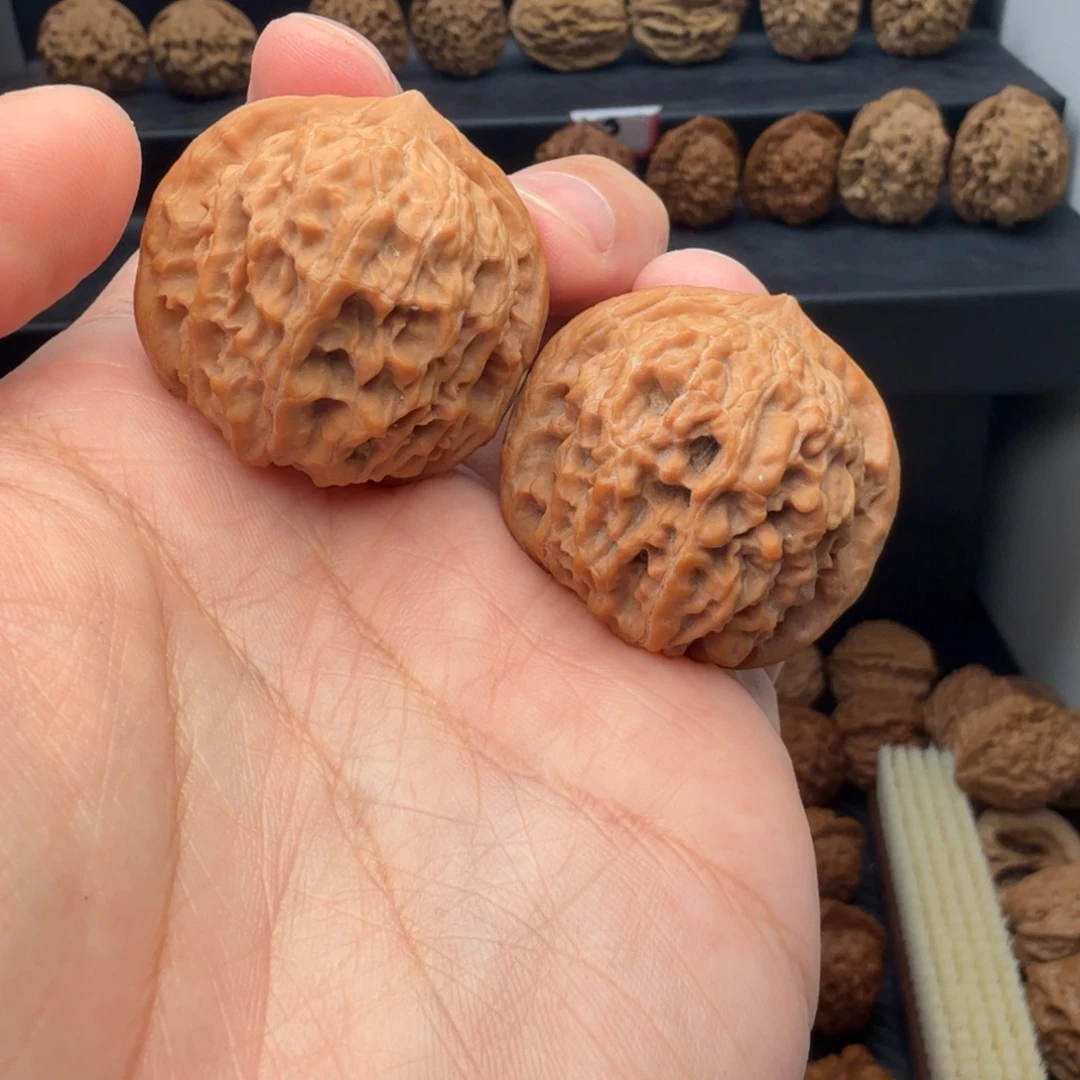 吊坠文玩核桃金锭元宝边36