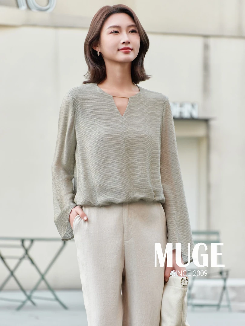 慕歌MUGE/常规时尚上衣宽松气质休闲欧美风欧若时髦 522061