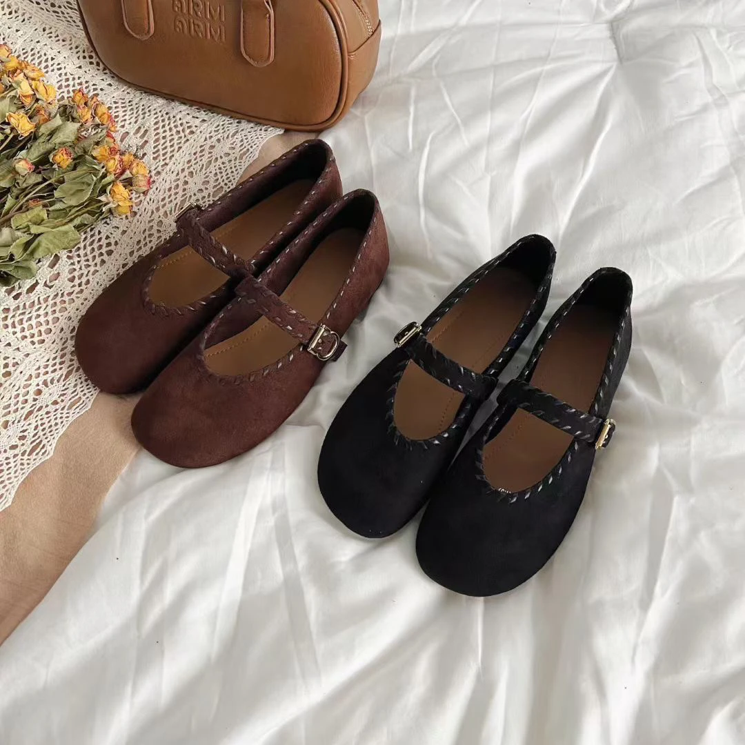 复古平底浅口秋季玛丽珍鞋单鞋乐福鞋日系豆豆鞋百搭