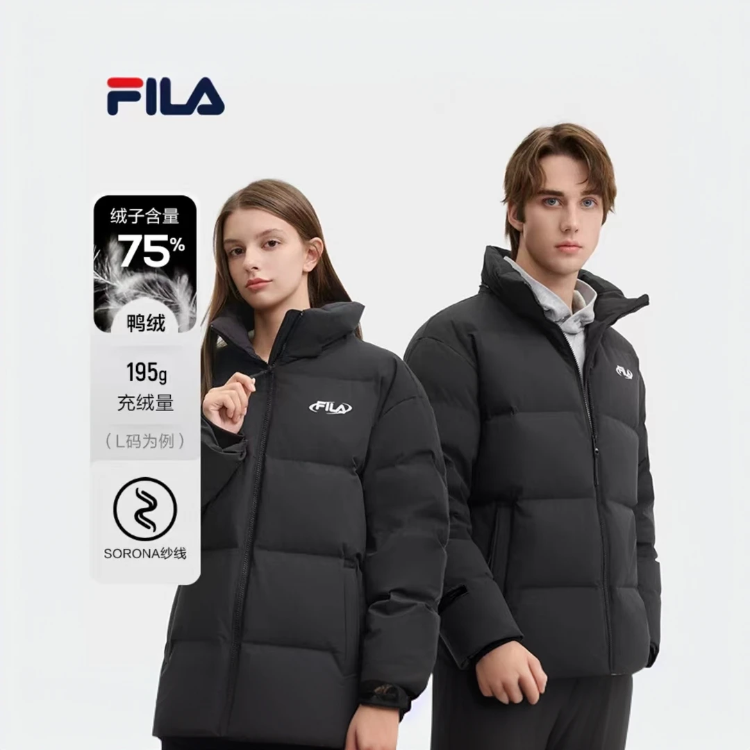 斐乐官方情侣羽绒服24冬新款时尚休闲连帽保暖羽绒服F11U449902F