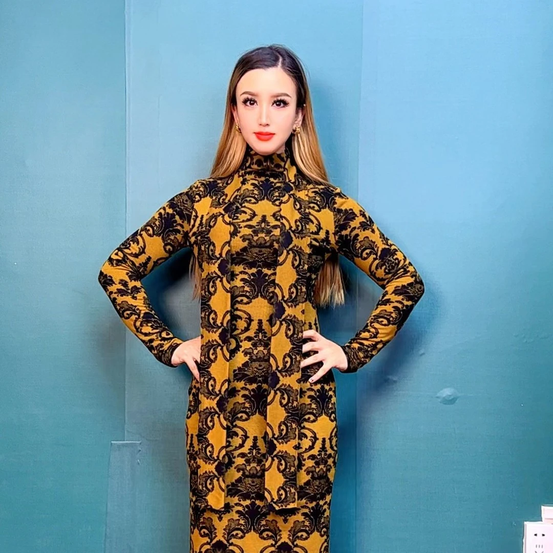 1188圆领常规U型领娃娃领夏季连衣裙碎花旗袍blokette