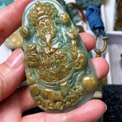 定制翡翠未镶嵌翡翠财神爷