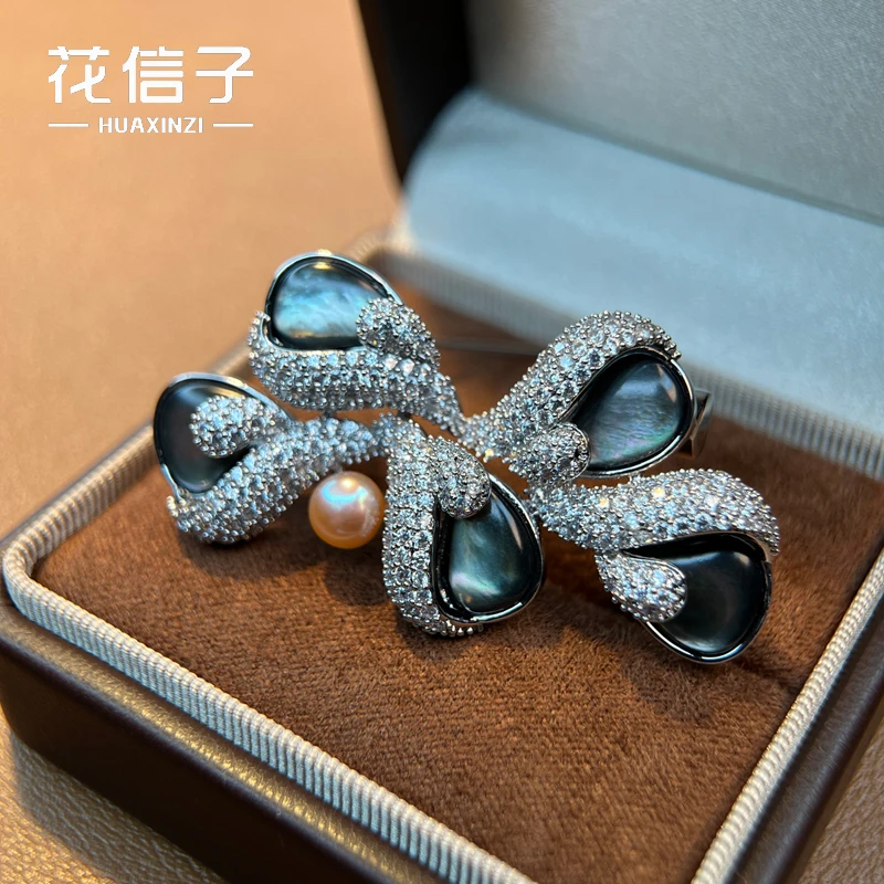 铜贝壳胸针 5673 恶魔之眼 个性小众设计款轻奢精致胸花别针配饰