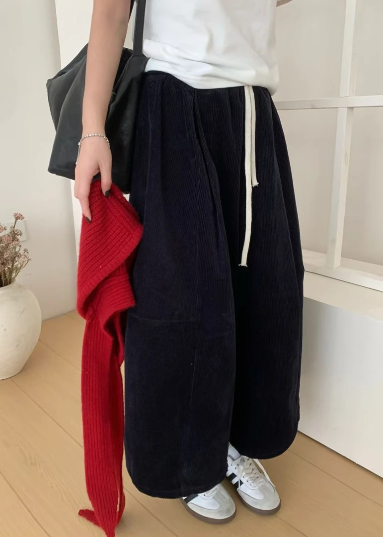 루루가−（秋日暖coco）韩版秋季新款时尚高腰显瘦阔腿休闲裤宽松直筒裤