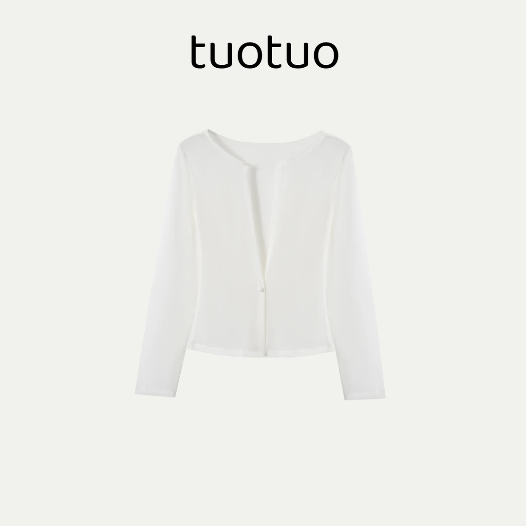 【坨坨 tuntun】5/31新品 白柔 莱赛尔弹力针织长袖空调开衫