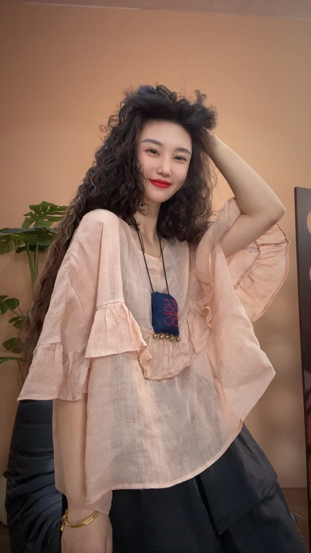 museguhui/木色古汇2589#设计感宽松休闲夏季百搭上衣