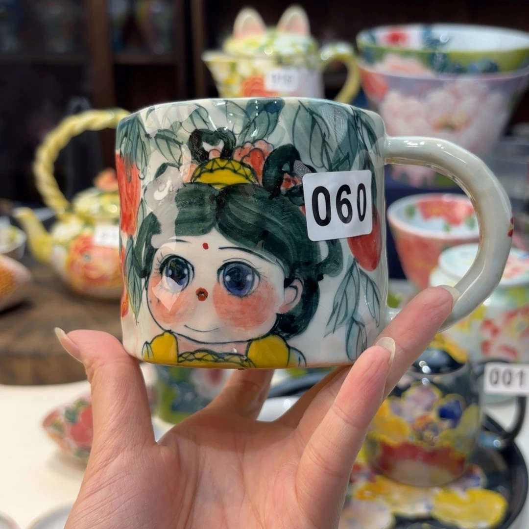 瓷片景德镇手绘高温釉下彩陶瓷茶具