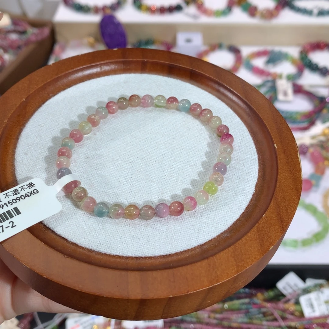 碧玺西瓜手串未镶嵌