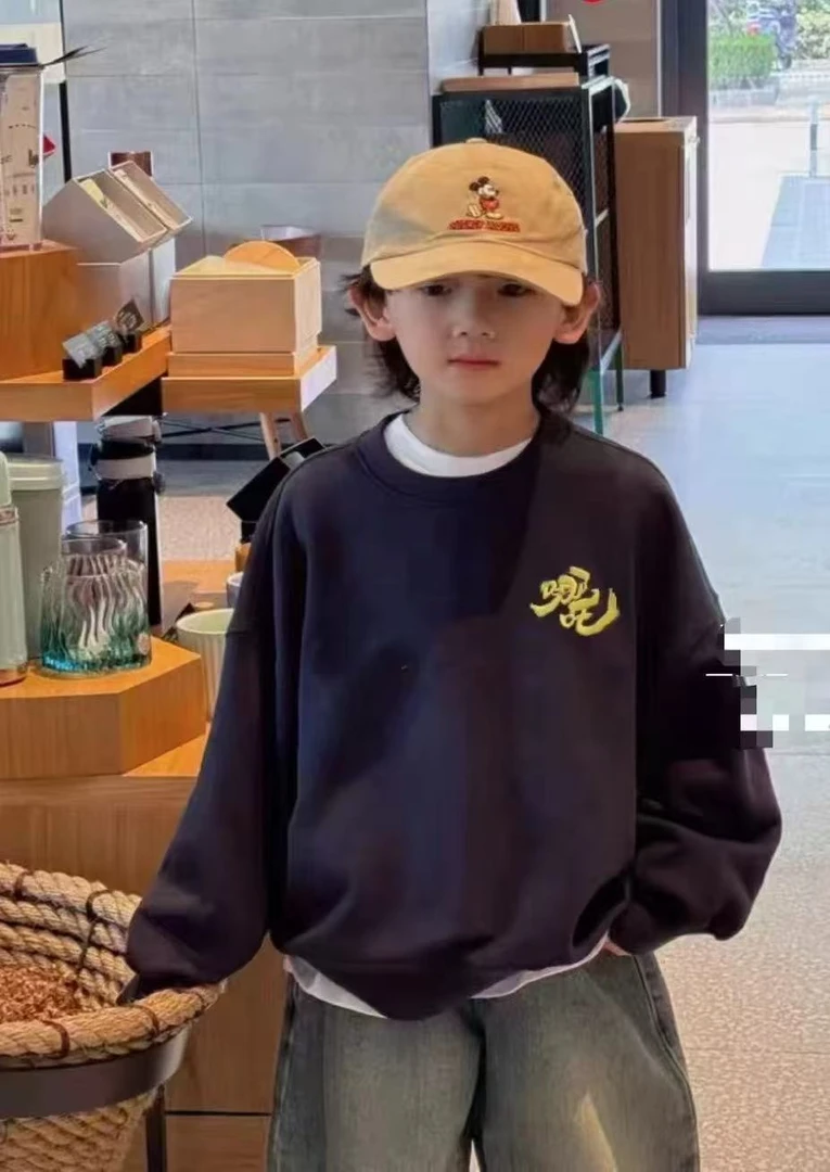 贝贝后背哪吒男女童中小童卫衣春季新款