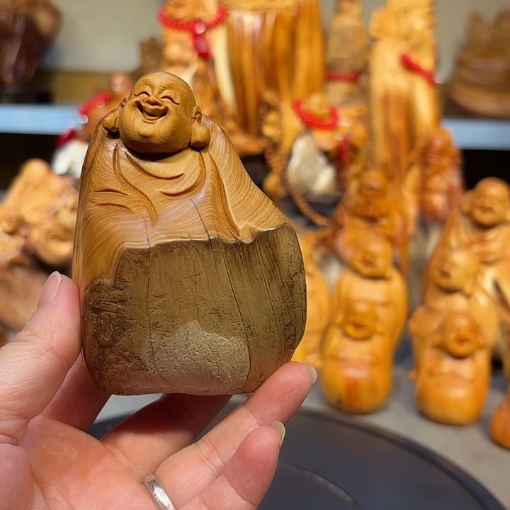 柏木太行崖柏弥勒佛