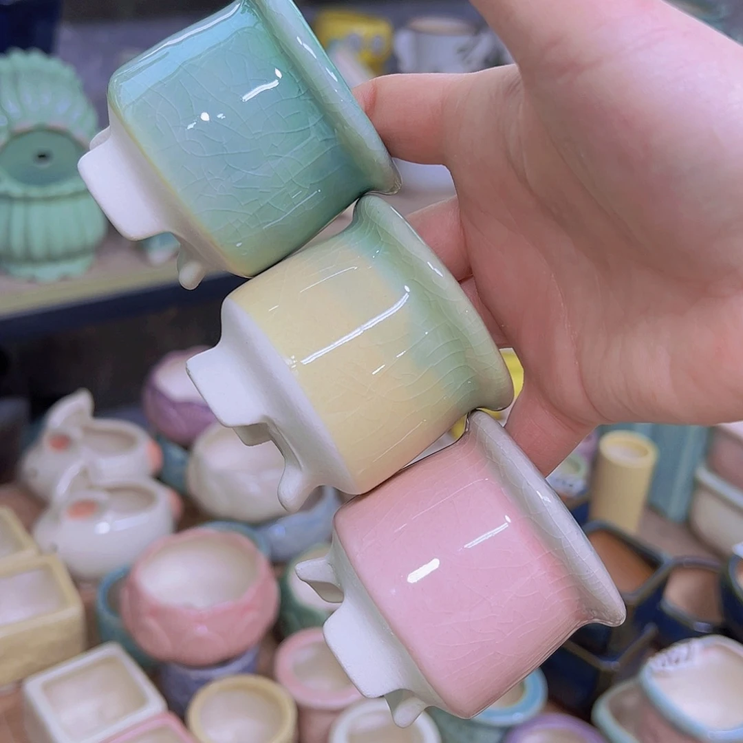 红陶陶瓷花盆当场满12包邮