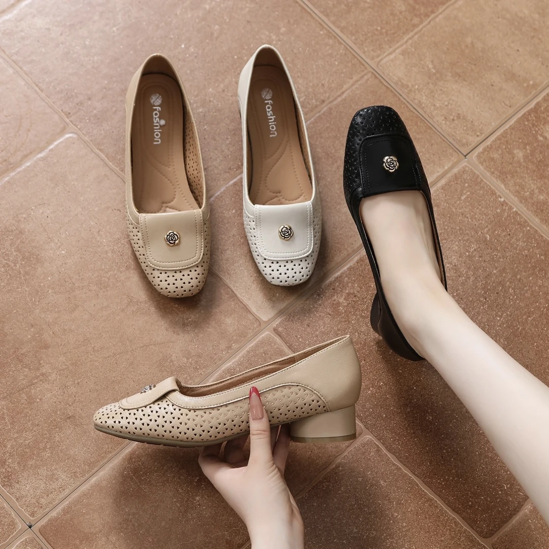【品牌力荐】春秋新款浅口法式温柔2025新款低跟通勤时尚单鞋6881