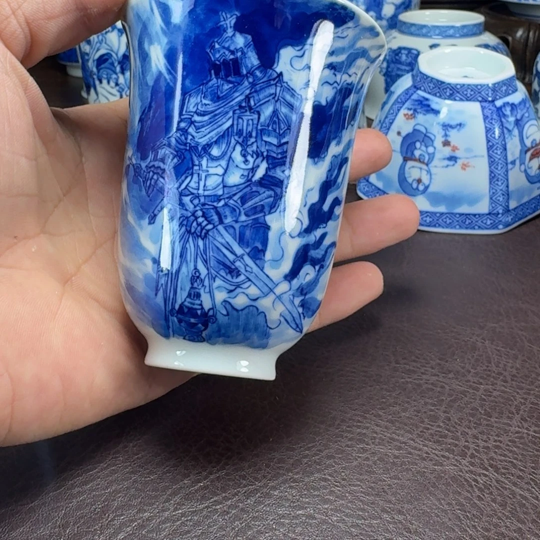 千***严瓷片当代景德镇陶瓷手绘茶具
