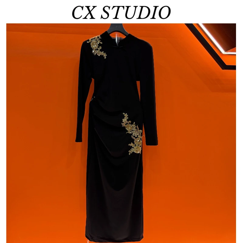 经典收腰轻奢时尚连衣裙（定制女装）HY8162