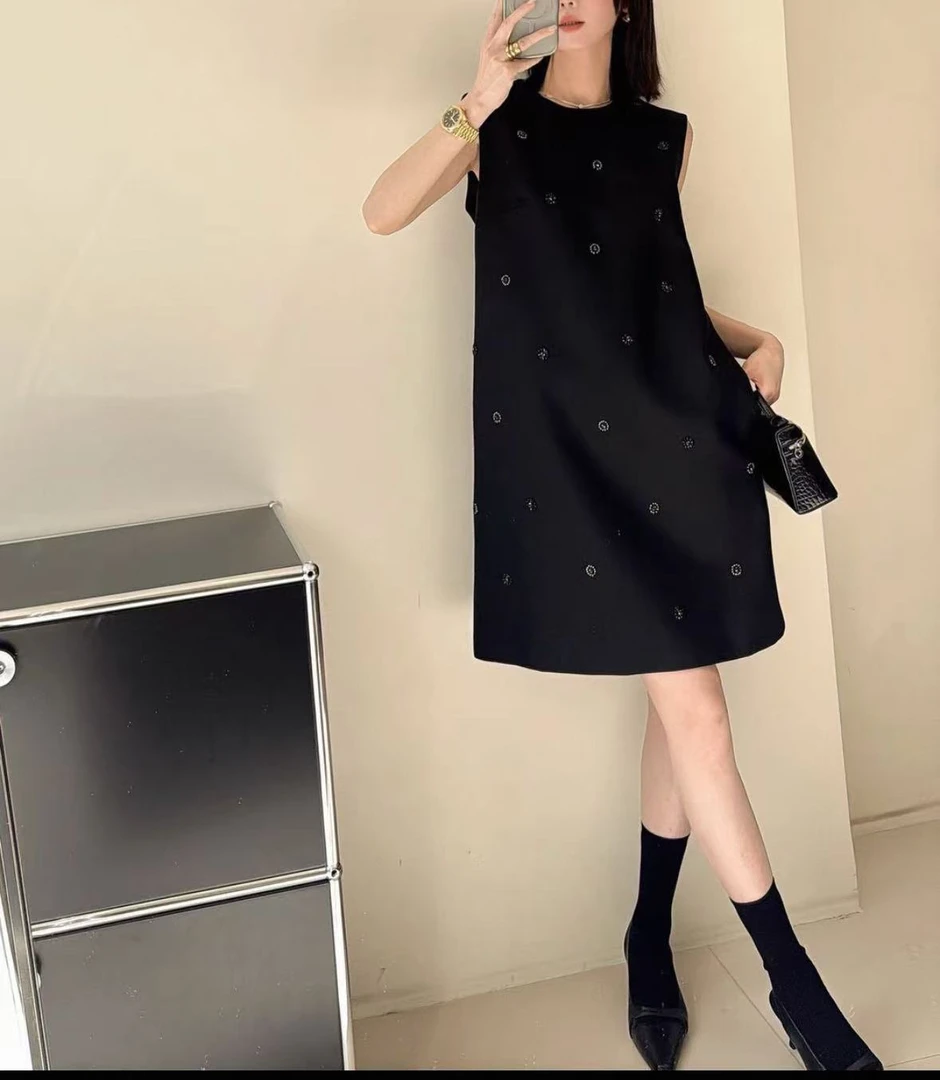 时尚无袖背心连衣裙25051