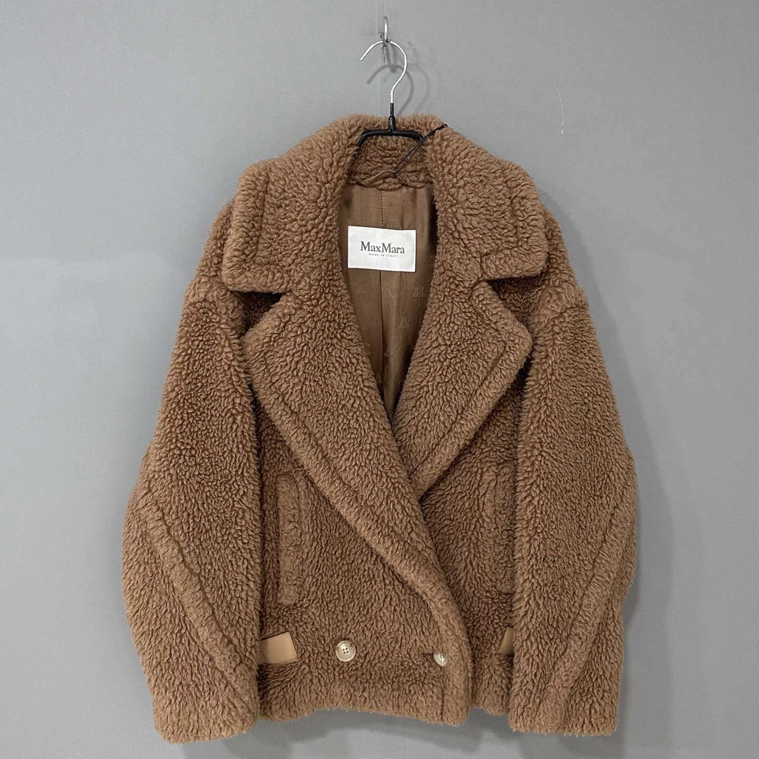 99新 MaxMara 短款驼色泰迪外套/38码/83520