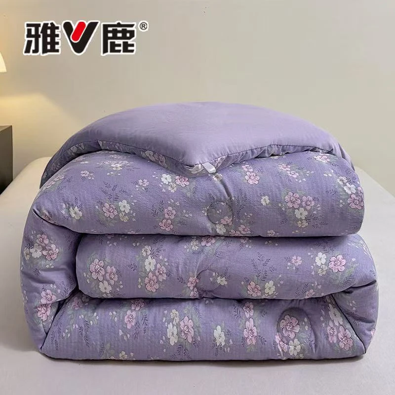 V/雅鹿新款A类母婴加厚保暖春秋冬被学生单双人宿舍被褥被芯保暖