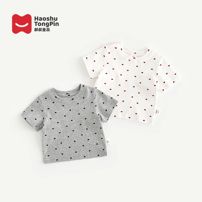 郝叔童品夏季新款洋气2025时尚女童百搭网红款韩版T恤潮HR52167