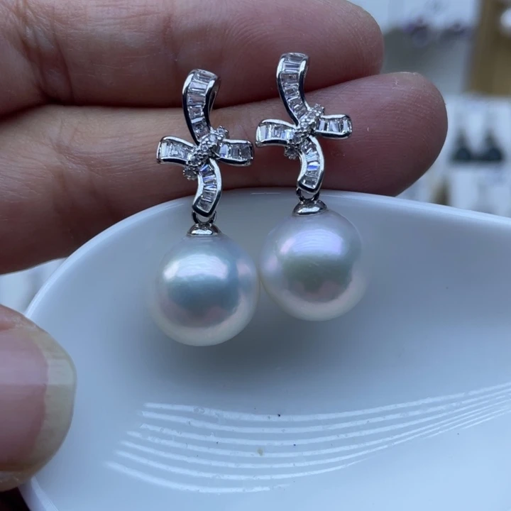 耳饰淡水珍珠银S925镶嵌