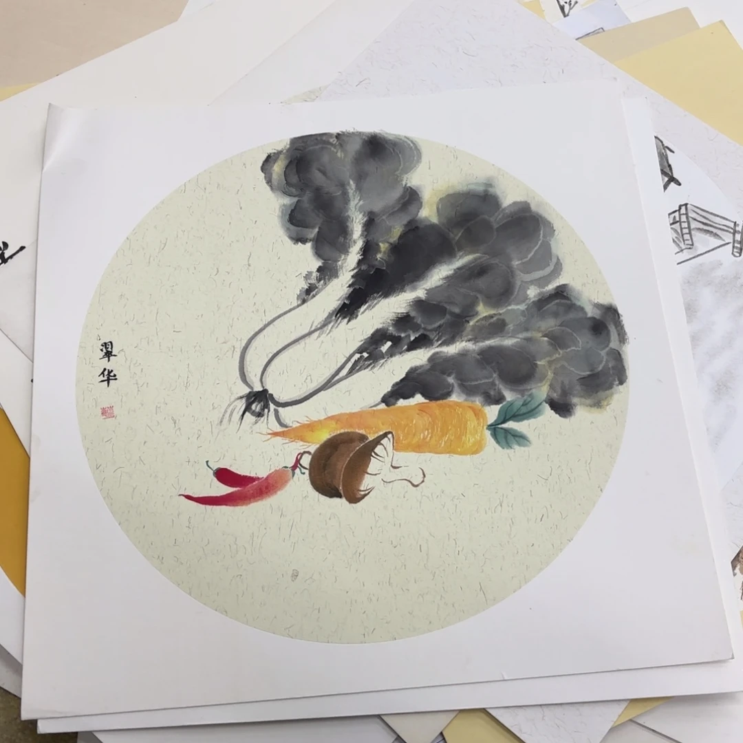 国画38-38卡纸作品童