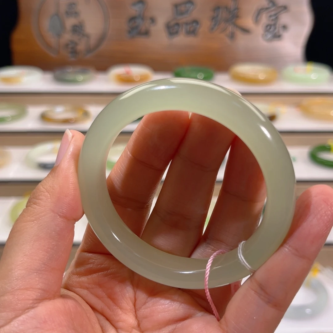 和田玉未镶嵌手镯猫眼冰晴水