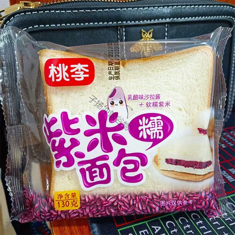桃李紫米糯面包 130g