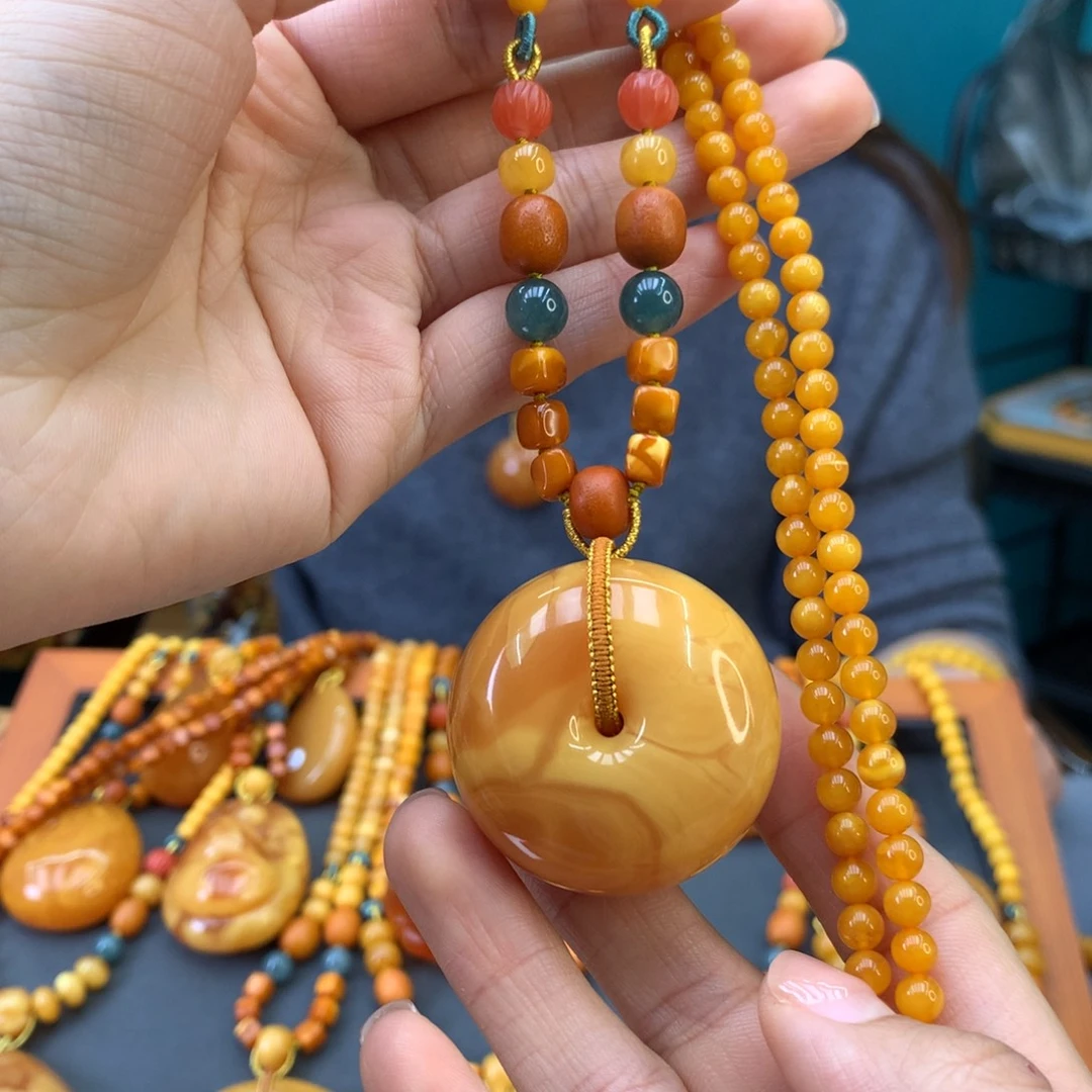 蜜蜡未镶嵌颈饰天然