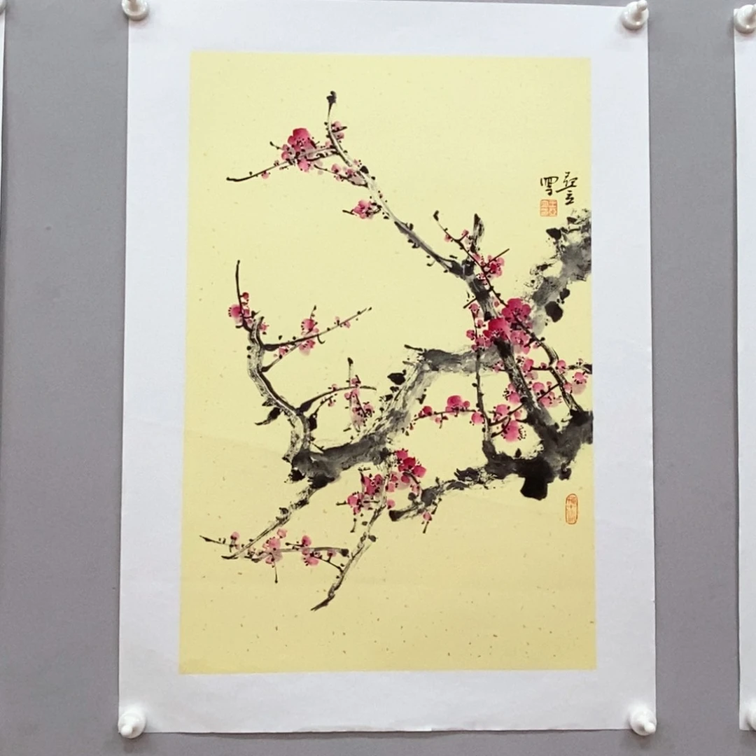 国画王亚立四尺三开真人真品