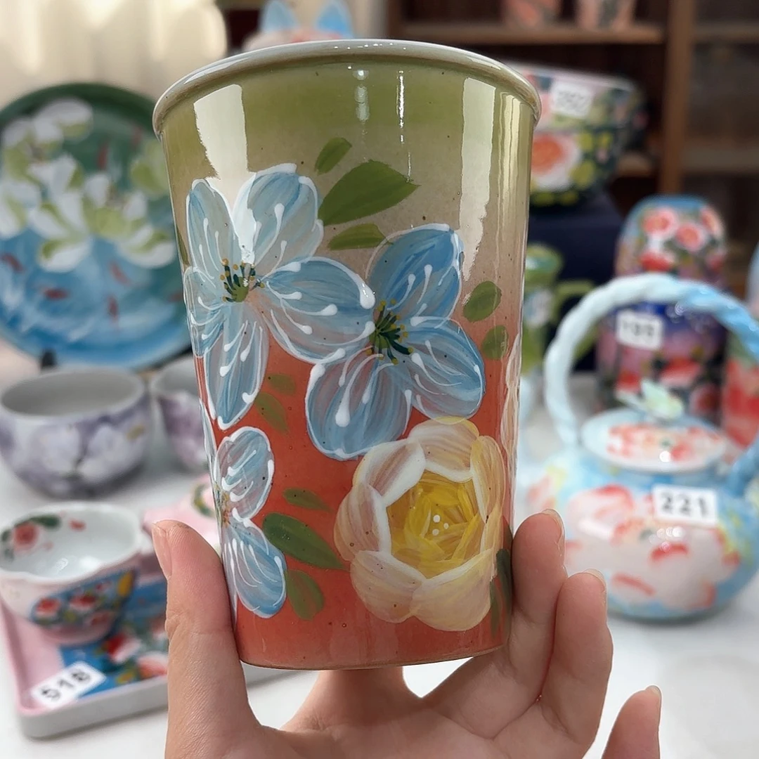 景德镇手绘高温釉下彩陶瓷茶具