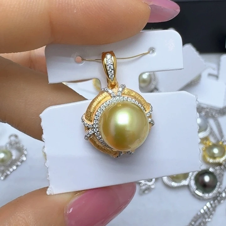 银S925镶嵌海水珍珠颈饰淇****洋