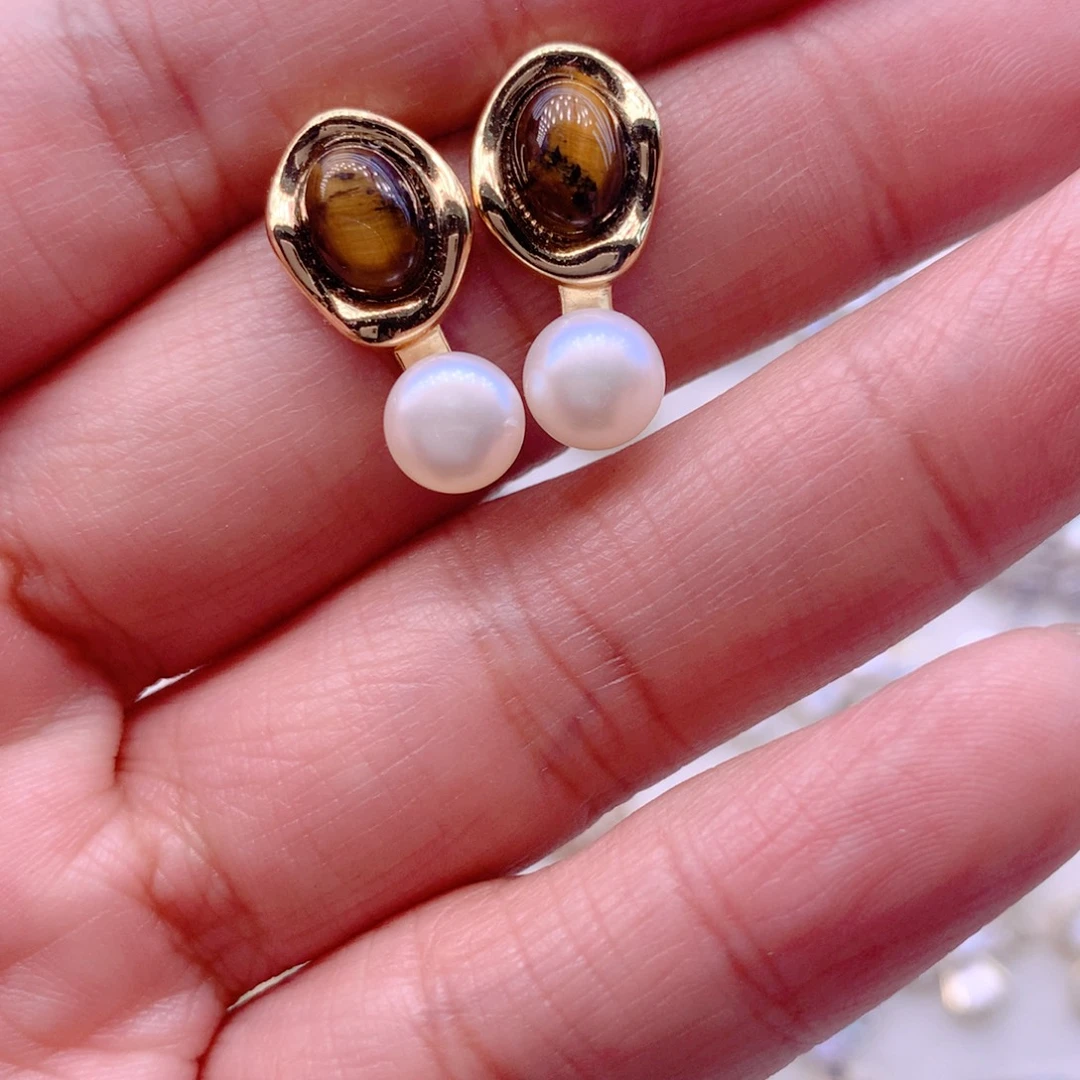 耳饰淡水珍珠合金