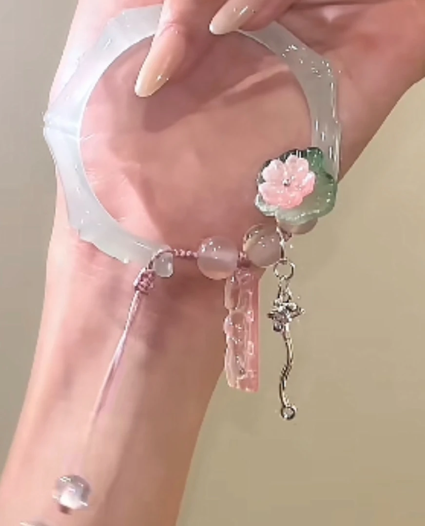 墨鱼原创DIY琉璃玉碎手链成品加材料包