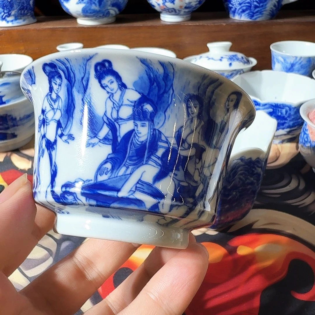 晕****泥塑主人杯手工手绘