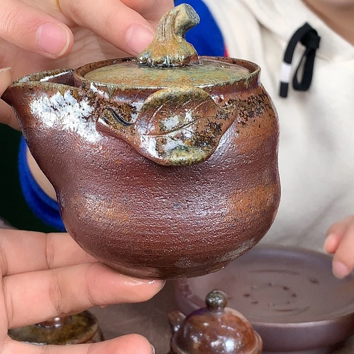 紫砂柴烧纯自然柴烧