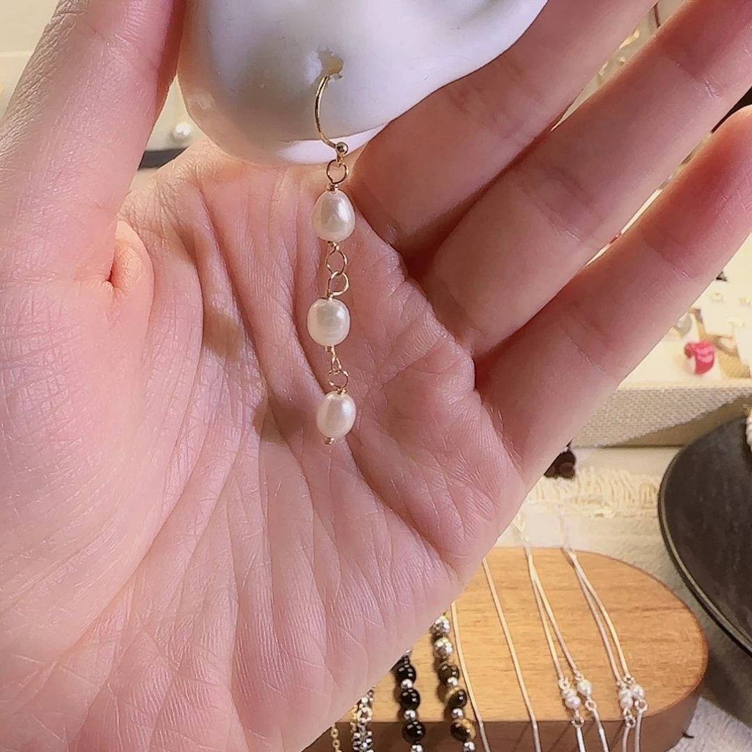 仿珍珠铜合金925银耳钩