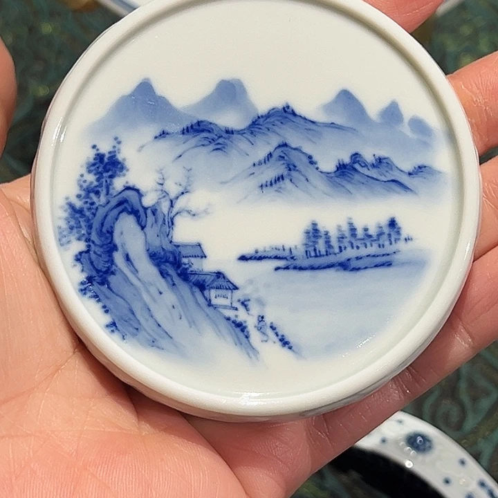 怡琅柴窑手工手绘盖置