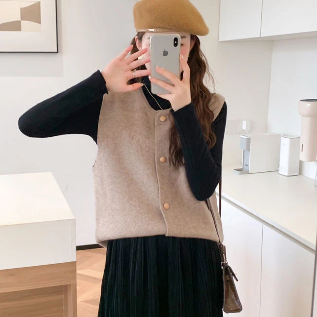 【甜甜-夜】【编号A01-A50】新款韩系设计感简约时尚韩版马甲