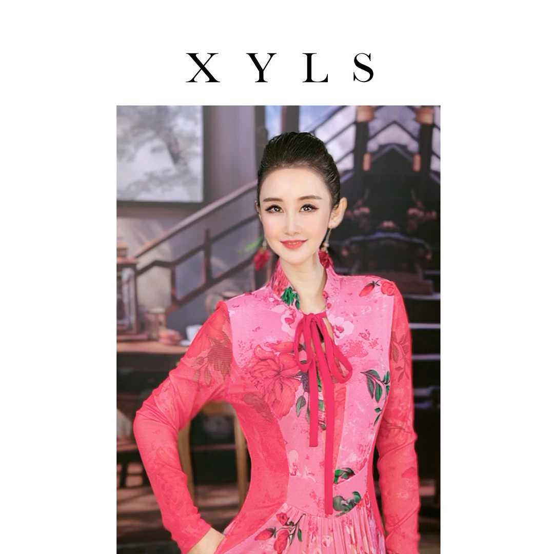 女装连衣裙弹力印花T007131