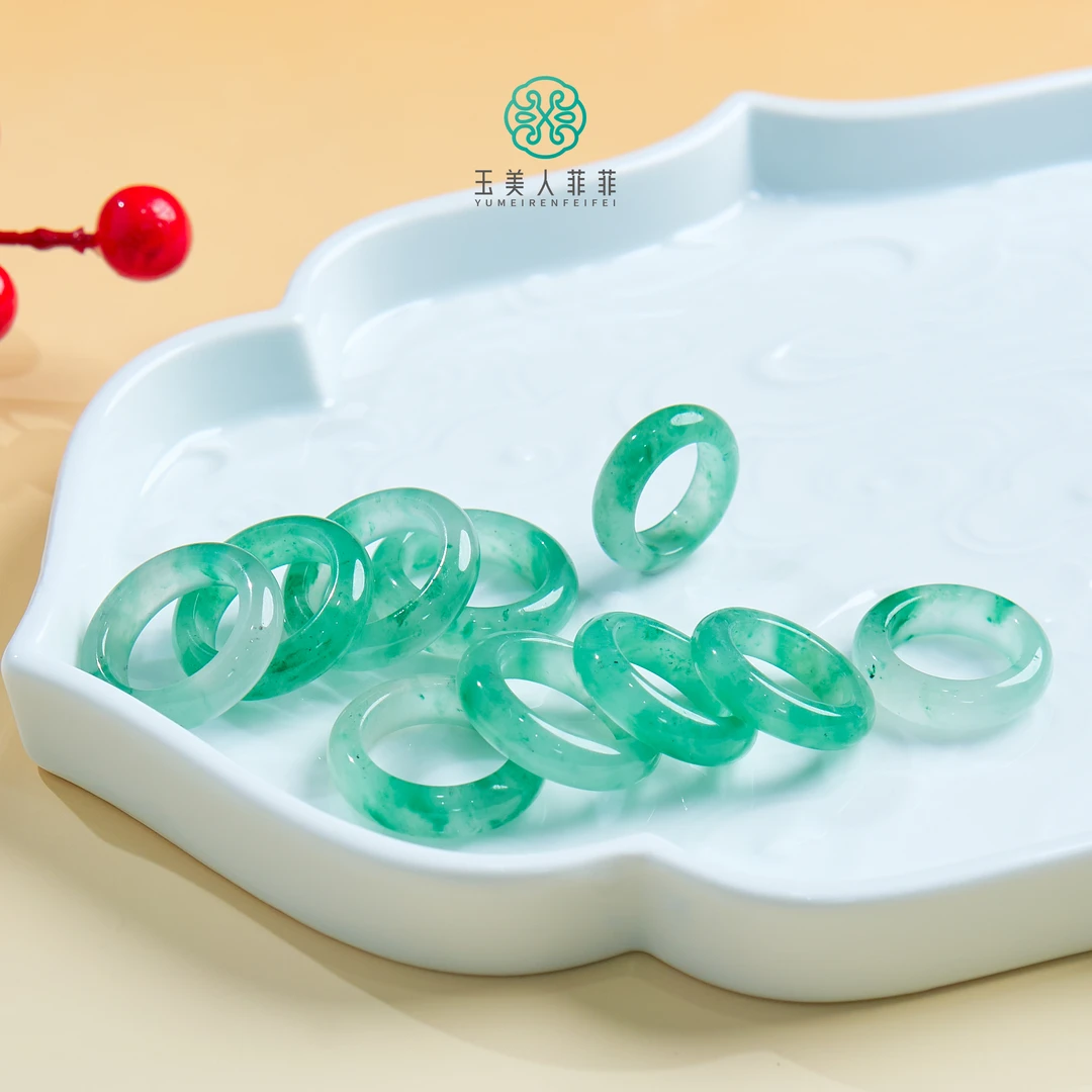 石惑珠宝~非洲翠戒圈-多样性发一-圈口随机发