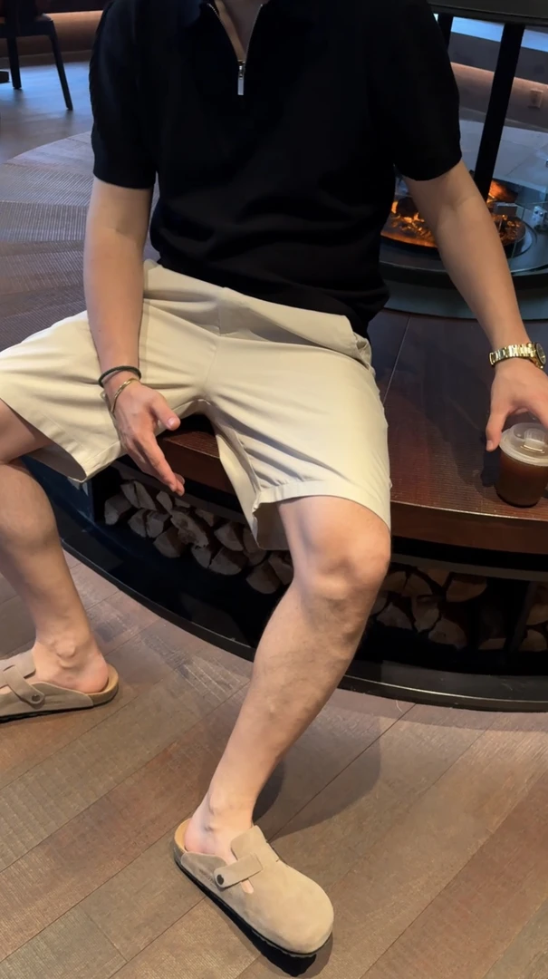 夏季短裤男士轻薄百搭休闲微宽松棉短裤轻奢微弹力舒适直筒五分裤