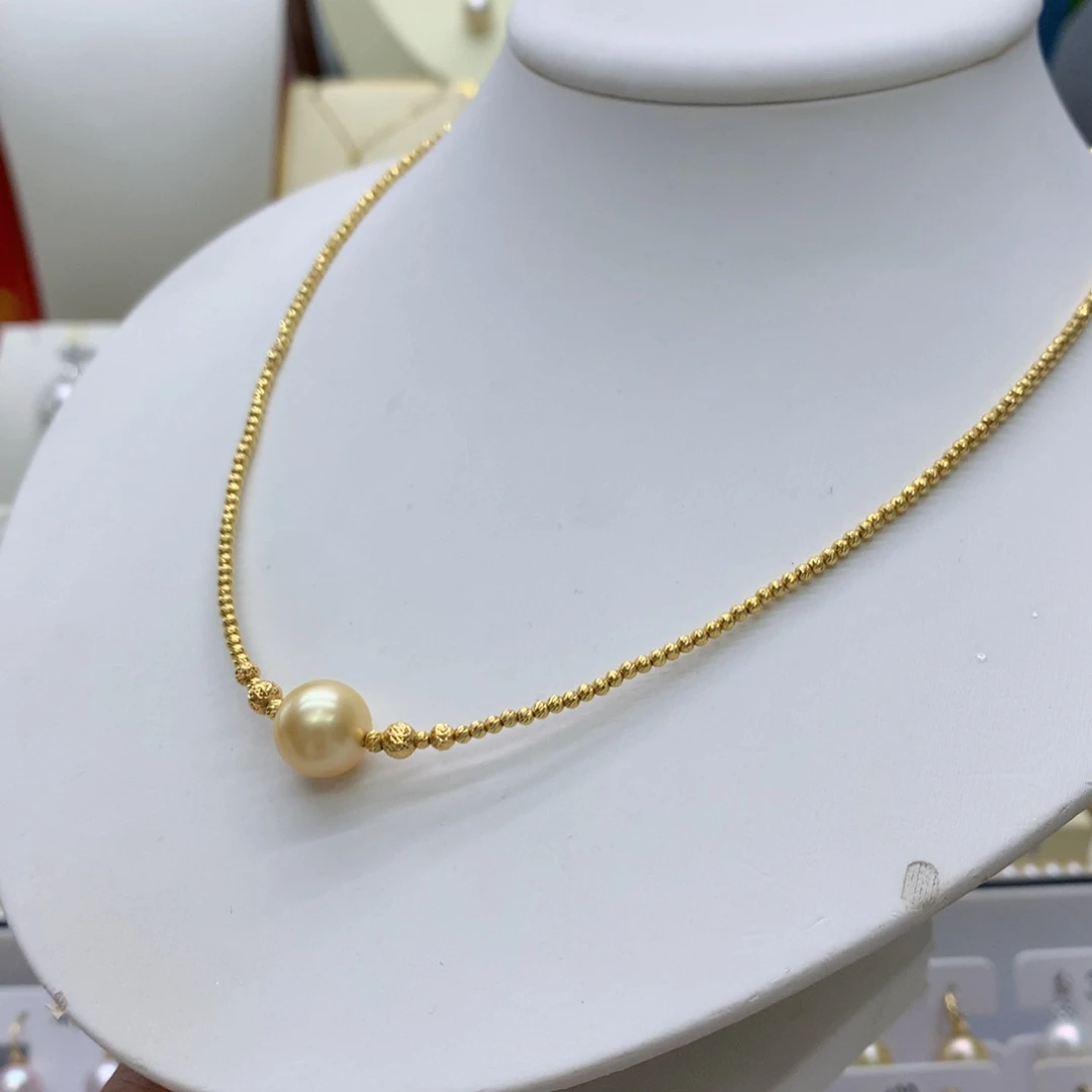 项链18K金镶嵌海水珍珠