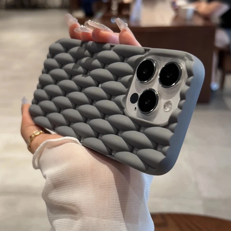 纯色大孔苹果15/14/13/12promax简约iPhone11夏透气散热硅胶软壳