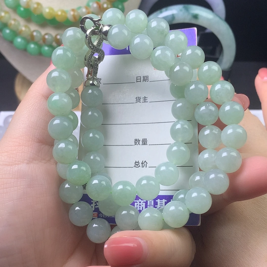 翡翠未镶嵌手链卡9.9