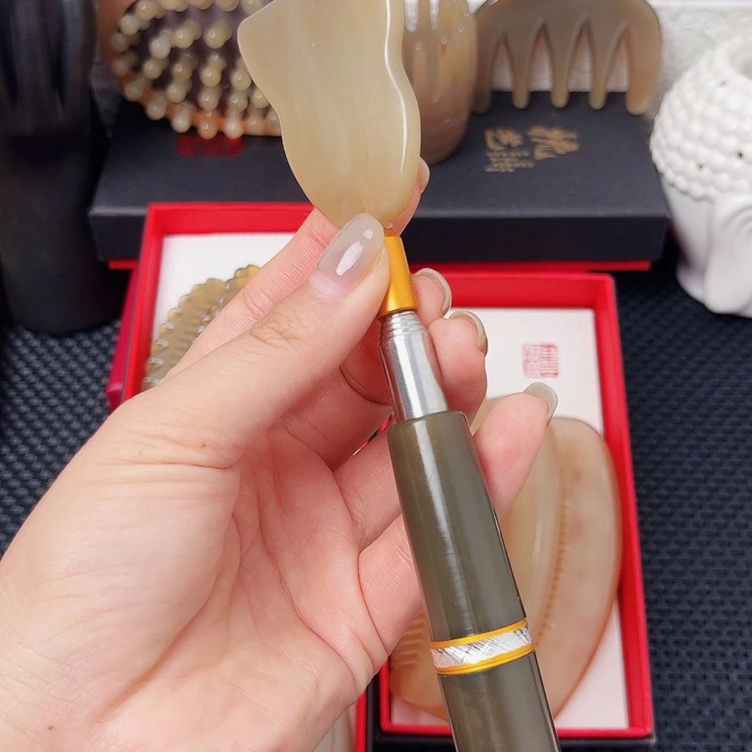 纯牛角手工制作牛角梳